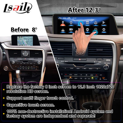 Lsailt Android Multimedia Carplay Screen برای 2016-2019 لکسوس RX RX450h RX350 RX200t RX300 RX450L