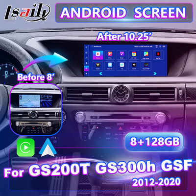صفحه نمایش چند رسانه ای اندروید Carplay برای 2012-2020 لکسوس GS 200t GS300h GS250 GS350 GS450h GSF GS200t