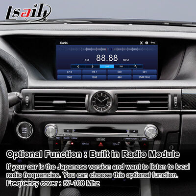 صفحه نمایش چند رسانه ای اندروید Carplay برای 2012-2020 لکسوس GS 200t GS300h GS250 GS350 GS450h GSF GS200t