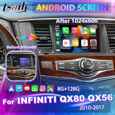 Lsailt اندروید Carplay صفحه نمایش چند رسانه ای برای 2010-2017 اینفینیتی QX80 QX56