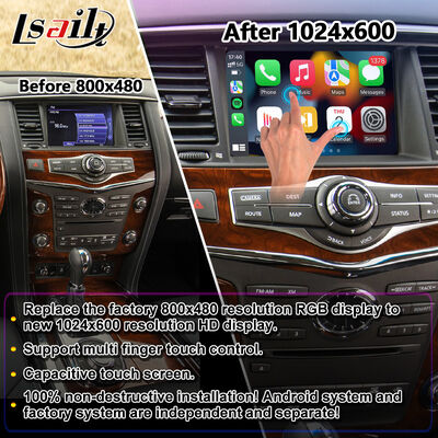 Lsailt اندروید Carplay صفحه نمایش چند رسانه ای برای 2010-2017 اینفینیتی QX80 QX56