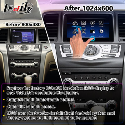 صفحه نمایش چند رسانه ای کارپلی اندروید Lsailt برای نیسان مورانو Z51 2008-2014