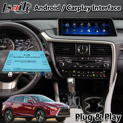 PX6 4 گیگابایت رابط کارپلی اندروید برای Lexus RX350 / RX450H ماوس کنترل HDMI Android Auto