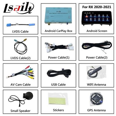 صفحه‌نمایش چندرسانه‌ای 12.3 اینچی Android Auto Carplay بی‌سیم Lsailt برای Lexus RX RX350 RX450h