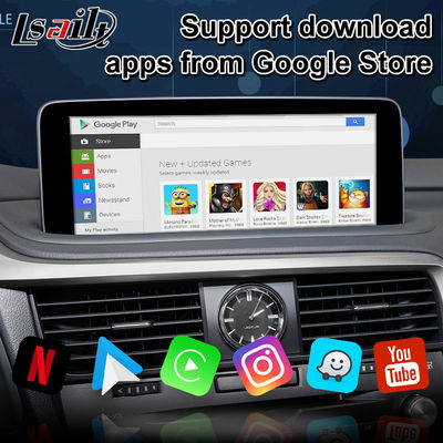 صفحه‌نمایش چندرسانه‌ای 12.3 اینچی Android Auto Carplay بی‌سیم Lsailt برای Lexus RX RX350 RX450h