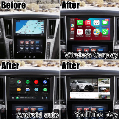 رابط کارپلی GPS، رابط جعبه ناوبری اندروید 11 8+128GB برای اینفینیتی Q50 / Q60