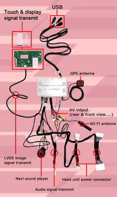 رابط کارپلی GPS، رابط جعبه ناوبری اندروید 11 8+128GB برای اینفینیتی Q50 / Q60