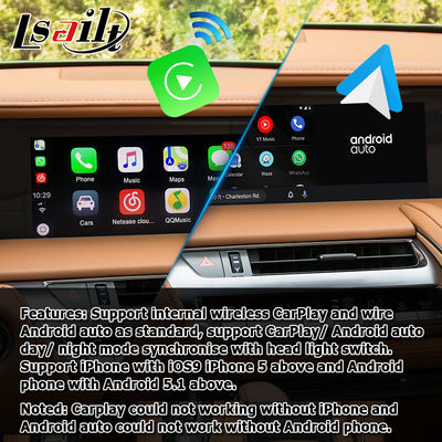 لکسوس LC500 LC500h GPS Navigation Box رابط ویدئویی کارپلی بی سیم و اندروید اتو یوتیوب گوگل پلی