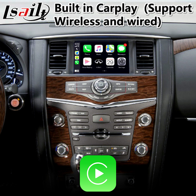 Lsailt 4 + 64 گیگابایت رابط ویدیویی Android Carplay بی سیم برای Nissan Patrol Y62 2012-2017