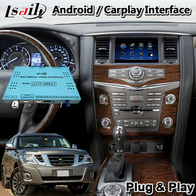 Lsailt 4 + 64 گیگابایت رابط ویدیویی Android Carplay بی سیم برای Nissan Patrol Y62 2012-2017