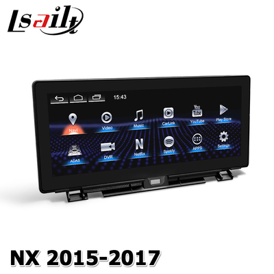 لکسوس NX200t 10.25 ارتقاء صفحه نمایش لمسی پردازنده هکسا اندروید اتوماتیک بی سیم Carplay