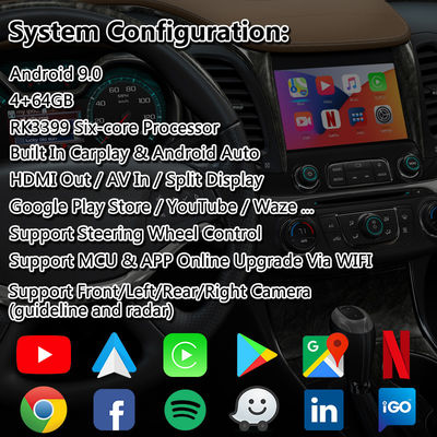 رابط چندرسانه‌ای Lsailt اندروید Carplay برای سیستم Mylink شورلت ایمپالا LTZ LT مدل 2014-2020