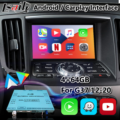 رابط Android Carplay برای Infiniti G37 با ناوبری GPS Android Auto NetFlix