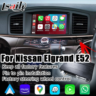 رابط خودکار اندروید کارپلی بی‌سیم برای نیسان الگراند E52 IT08 08IT Quest شامل مشخصات ژاپنی
