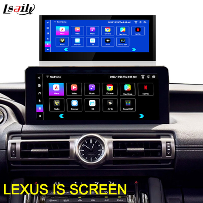 صفحه نمایش اندروید لکسوس 10.25 اینچی Qualcomm 8 هسته ای GPS Navigation CarPlay برای Lexus IS300 IS250 IS350 2020-2023