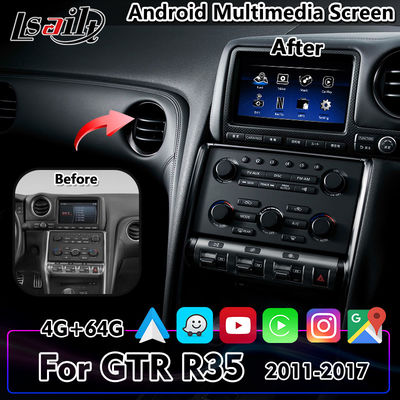 صفحه نمایش چند رسانه ای ماشین کارپلی اندروید 7 اینچی Lsailt برای نیسان GTR R35 2011-2017